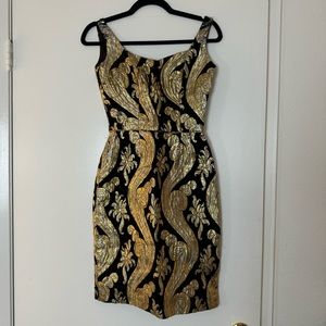 Vintage 60s Brocade Mini Dress